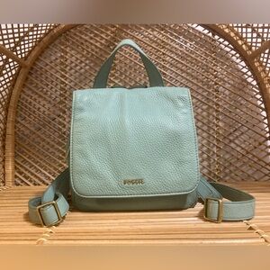 canada fossil preston leather backpack purse Women's Parker Convertible Handbag and a top handle with 2 adjustable Fossil - Brandclub - Fossil